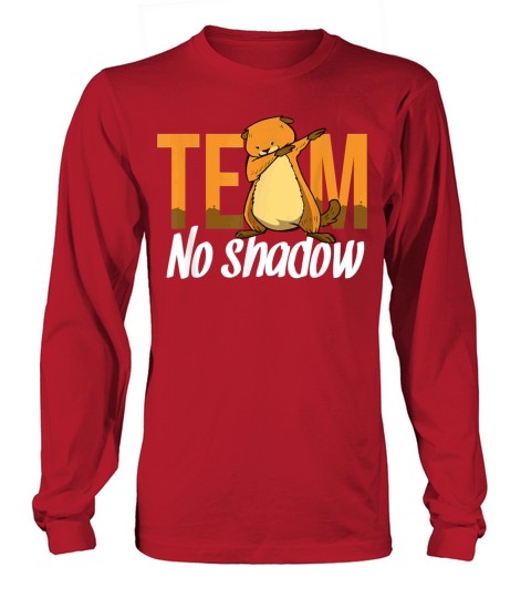 Funny Groundhog Day Team No Shadow Dabbing Kids Men's Long Sleeve