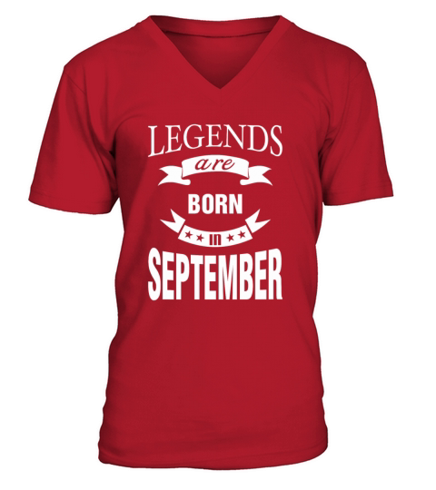 Legends are born in September Men's V-Neck T-shirt