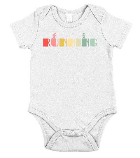 Retro Running Runner Vintage Run Sports Short Sleeve Baby One-Piece