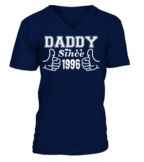 Daddy Since 1996 Happy Fathers Day Men's V-Neck T-shirt