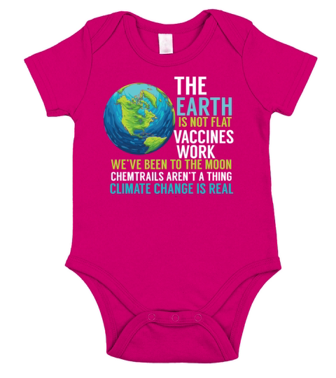 Earth Vaccines Climate Political Quote Facts Gift Short Sleeve Baby One-Piece