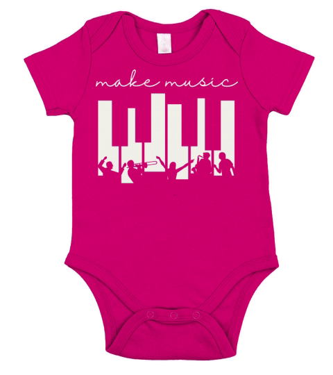 Piano Keys Musician Band Orchestra Music Teacher Short Sleeve Baby One-Piece