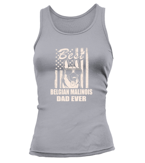 Best Belgian Malinois Dad Ever Vintage Retro flag Dog Dad Tank top Woman