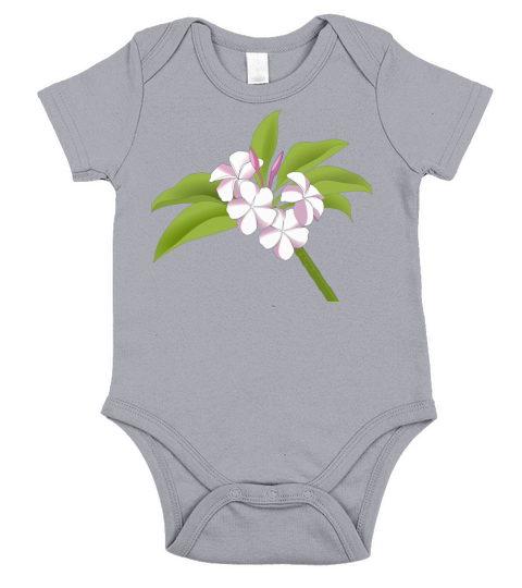 Plumeria Blumen Flowers Garten Garden Pflanzen Short Sleeve Baby One-Piece