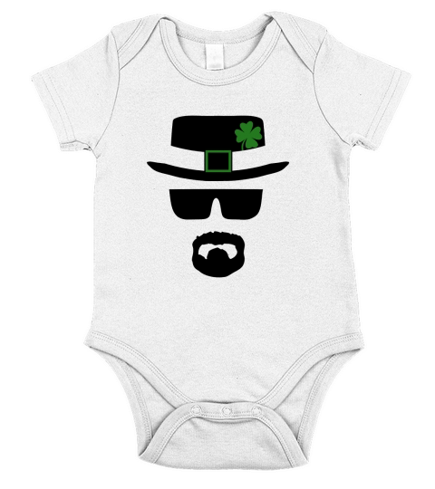 St Patricks Day Heisenberg Inspired Irish Men Short Sleeve Baby One-Piece