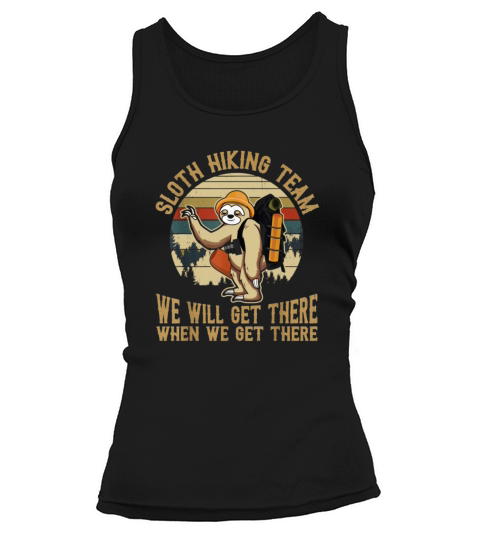 Sloth Hiking Team We Will Get There Funny Vintage Women's Tank Top