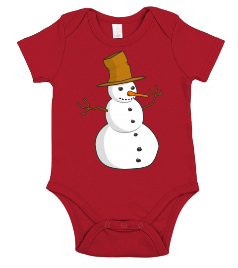Snowman Short Sleeve Baby One-Piece