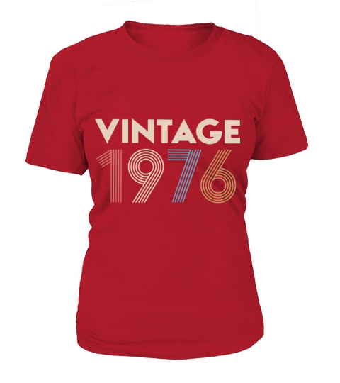 vintage 1976 number birthday gift for men woman ba Women's T-Shirt