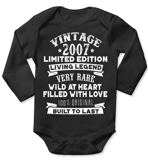 Vintaged 2007 Living Legend Built To Last Long Sleeve Baby One-Piece