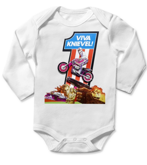Viva Knievel Long Sleeve Baby One-Piece