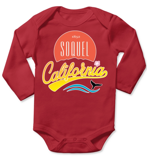 Soquel California Logo Long Sleeve Baby One-Piece
