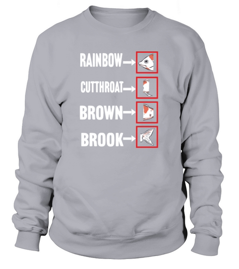Cutthroat Rainbow Brook Brown Trout Fishing Women's Sweatshirt