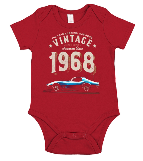 VINTAGE 1968 CORVETTE Short Sleeve Baby One-Piece