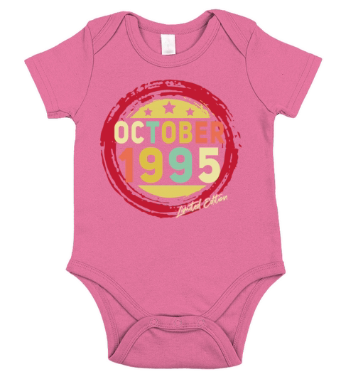 Vintage October 1995 Limited Short Sleeve Baby One-Piece