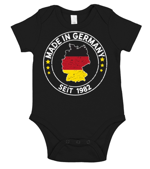 Made In Germany Since 1982 Birthday Gift Idea Short Sleeve Baby One-Piece