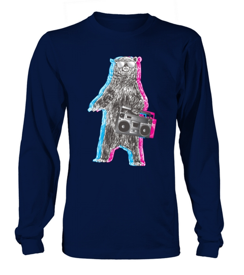 Ghetto Bear grizzly music musical hip-hop Women's Long Sleeve