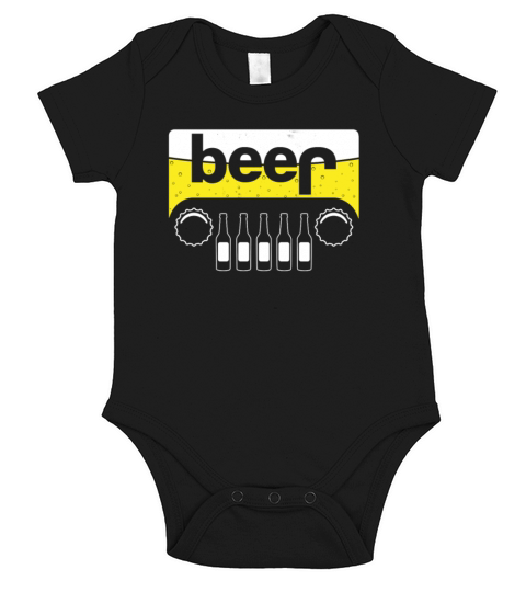 Jeep - Beer t-shirt for real man Short Sleeve Baby One-Piece