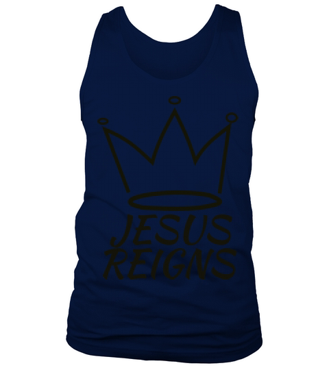 Jesus Reigns logo dark Men's Tank Top