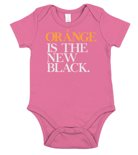 Orange CA Is The New Black Short Sleeve Baby One-Piece
