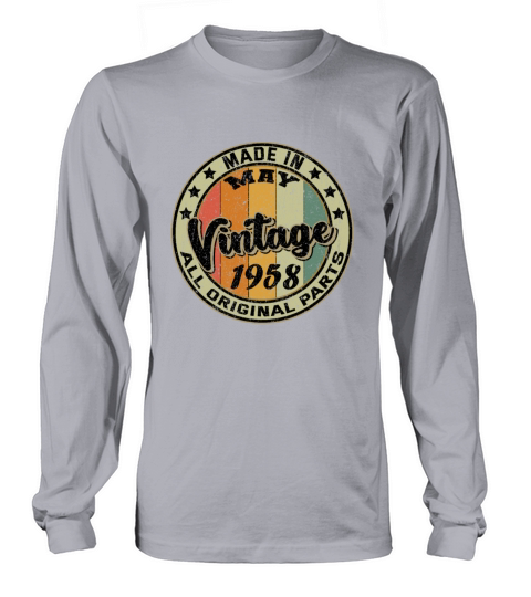 Made In May Vintage 1958 All Original Parts Women's Long Sleeve