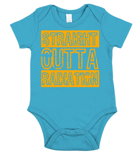 Straight Outta Radiation Therapy Fight Awareness Short Sleeve Baby One-Piece