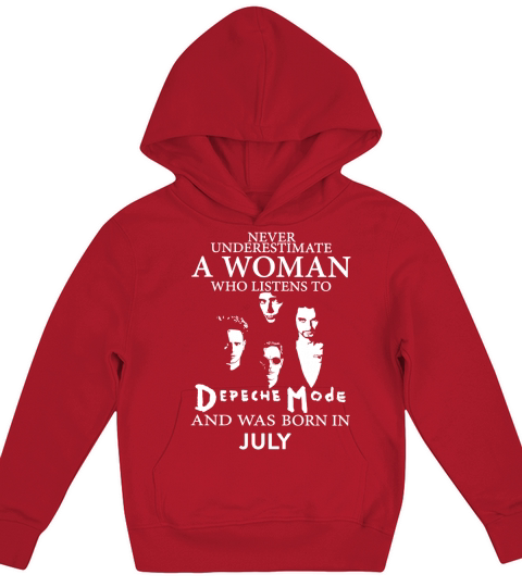 Never Underestimate A Woman Who Listens To Depeche Mode And Born In July Kids Hoodie