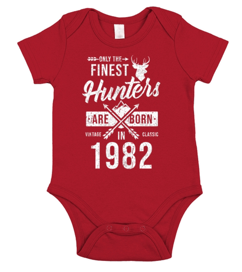 Hunter Gift Born In 1982 Short Sleeve Baby One-Piece