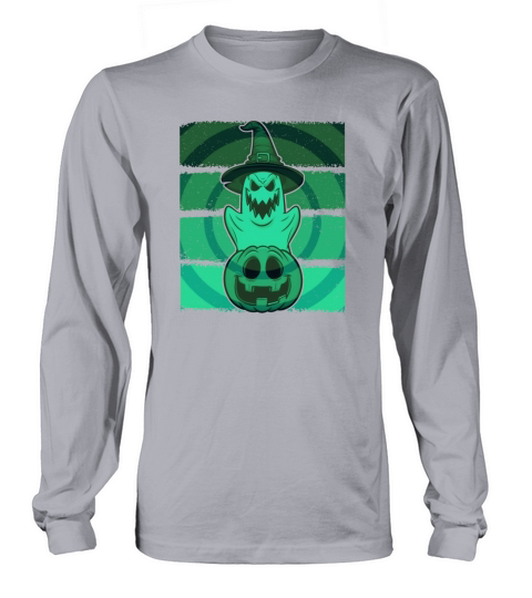 Halloween Ghost Pumpkin Funny horror Men's Long Sleeve