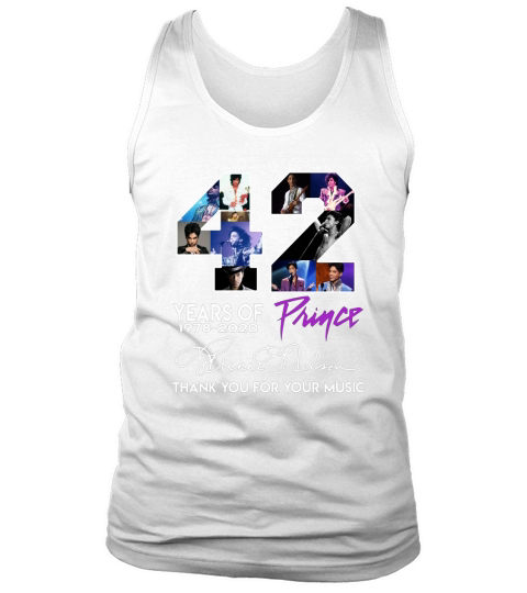 42 years of Prince signature thank you for the memories Tank Top Unisex