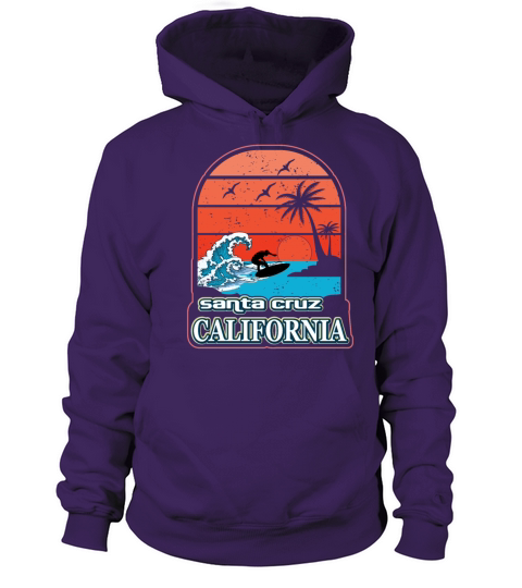 Santa Cruz Vintage Ca California Surfer Gift Idea Women's Hoodie