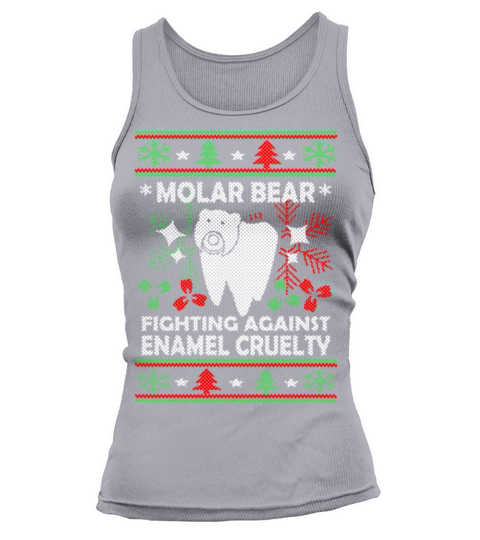 Molar Bear Ugly Christmas Sweater Women's Tank Top