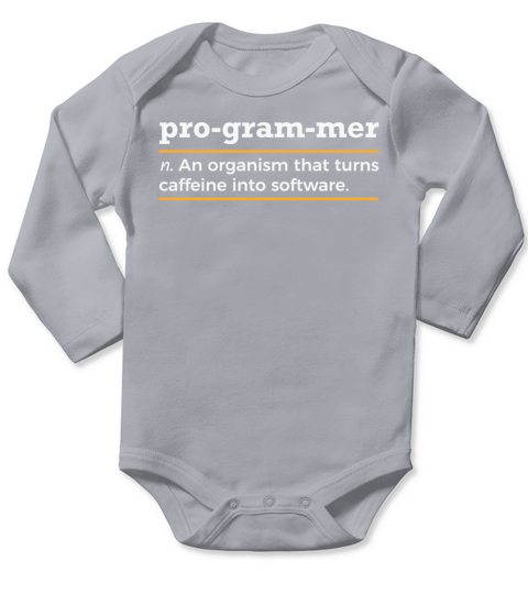programmer that turn caffeine into software Long Sleeve Baby One-Piece