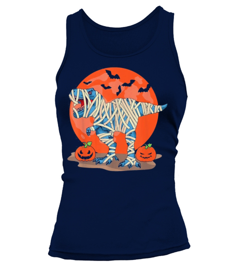 Halloween Dinosaur T rex Mummy Pumpkin Costume Women's Tank Top