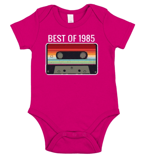 Best Of 1985 36th Birthday Gifts Cassette Tape Short Sleeve Baby One-Piece