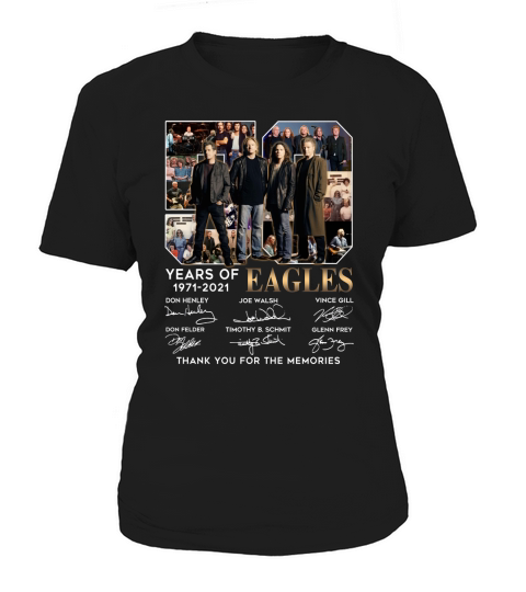 50 years of 1971 2021 Eagles signatures thank you for the memories Women's T-Shirt