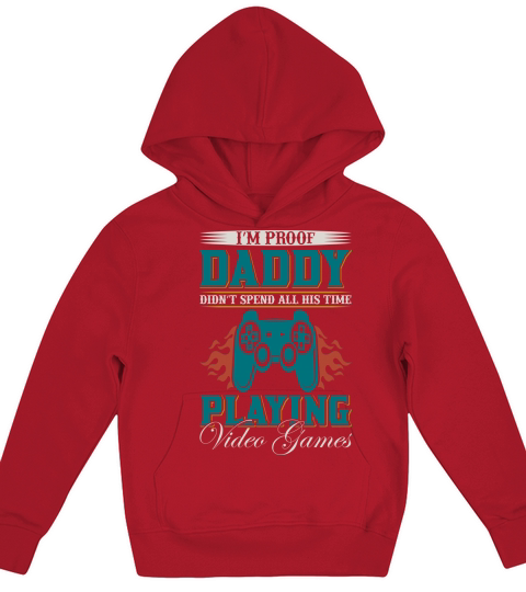 Daddy dont spend all time playing games Kids Hoodie
