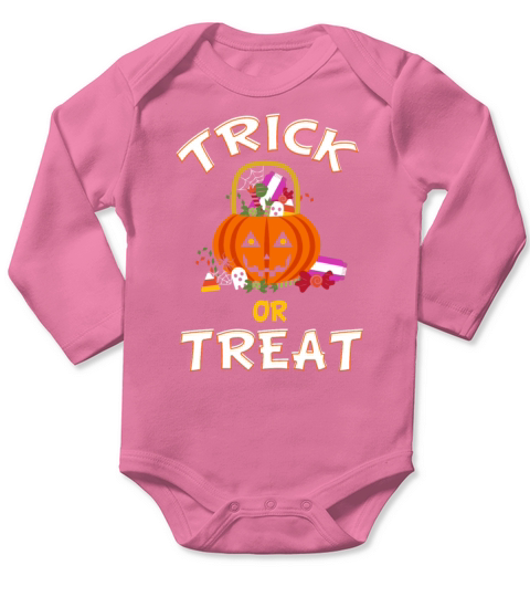 TRICK or TREAT Halloween Long Sleeve Baby One-Piece