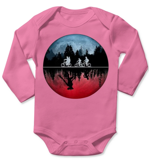 Stranger Cool Illustration Of Scary Things Long Sleeve Baby One-Piece