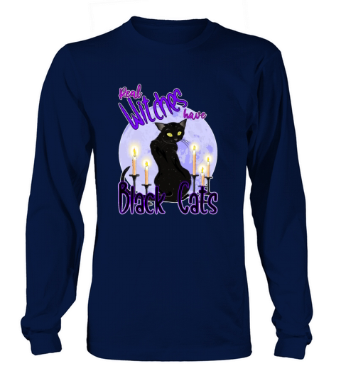 Real Witches have black Cats Halloween witch Cat Women's Long Sleeve