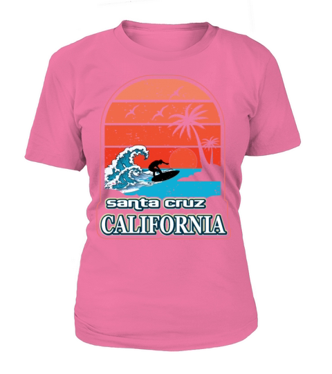 Santa Cruz Vintage Ca California Surfer Gift Idea Women's T-Shirt