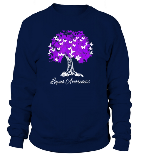 Lupus Awareness T Shirt Tree Hope And Strong Shirt Women's Sweatshirt