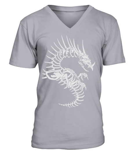Dragon skeleton Men's V-Neck T-shirt
