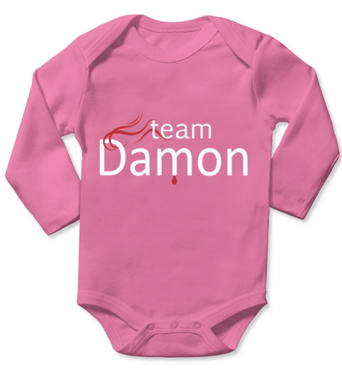 Team Damon - The vampire Long Sleeve Baby One-Piece