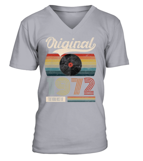 1972 Vintage Birthday Gift Tee Retro Style Men's V-Neck T-shirt