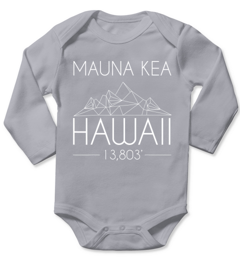 Mauna Kea Hawaii Mountains Outdoors Minimalist Hiking Tee Long Sleeve Baby One-Piece