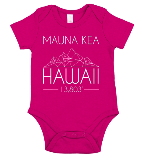 Mauna Kea Hawaii Mountains Outdoors Minimalist Hiking Tee Short Sleeve Baby One-Piece
