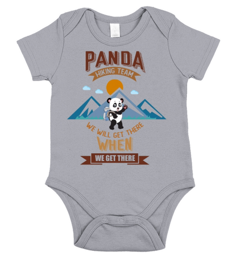 Hiking Panda Nature Mountain Gift Tshirt Short Sleeve Baby One-Piece