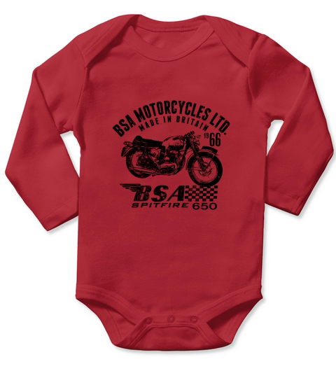 Motorcycle BSA Long Sleeve Baby One-Piece