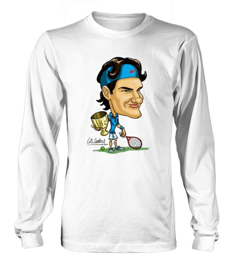 Roger Federer Cartoon - Unisex Long Sleeve Long sleeved Unisex