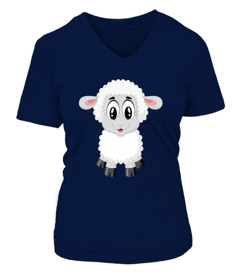 Sheep Costume Shirt For Farm Animal V-neck T-Shirt Woman